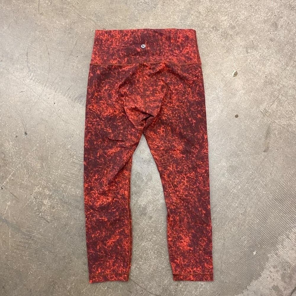 Lululemon High Rise Red Gym Workout Leggings Womens Size 27